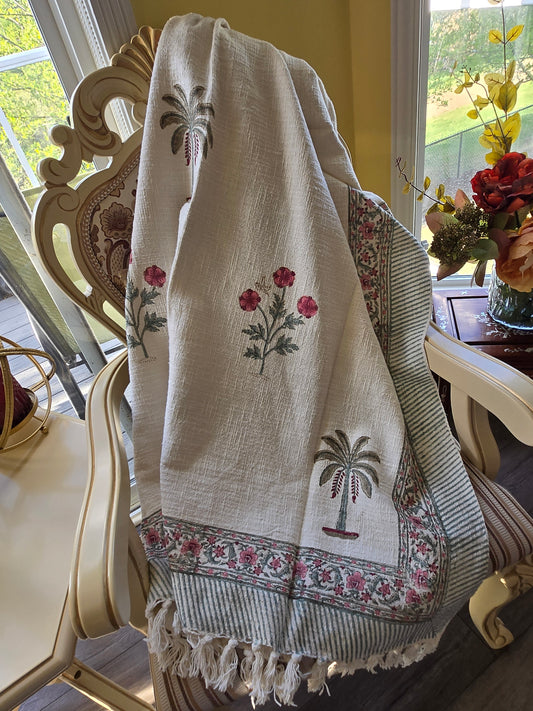 Palm Blossom Throw