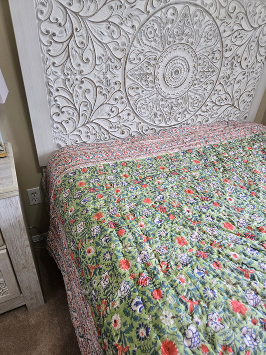 Garden Reverie - King Size Reversible Quilt