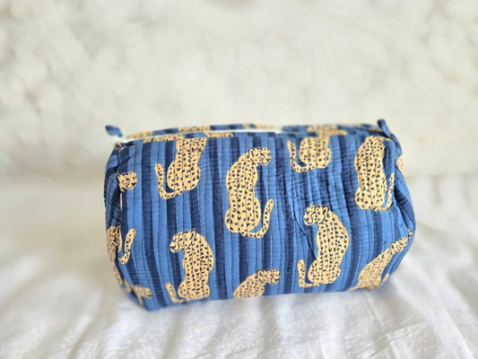 Cheetah Chase Quilted Pouch Set