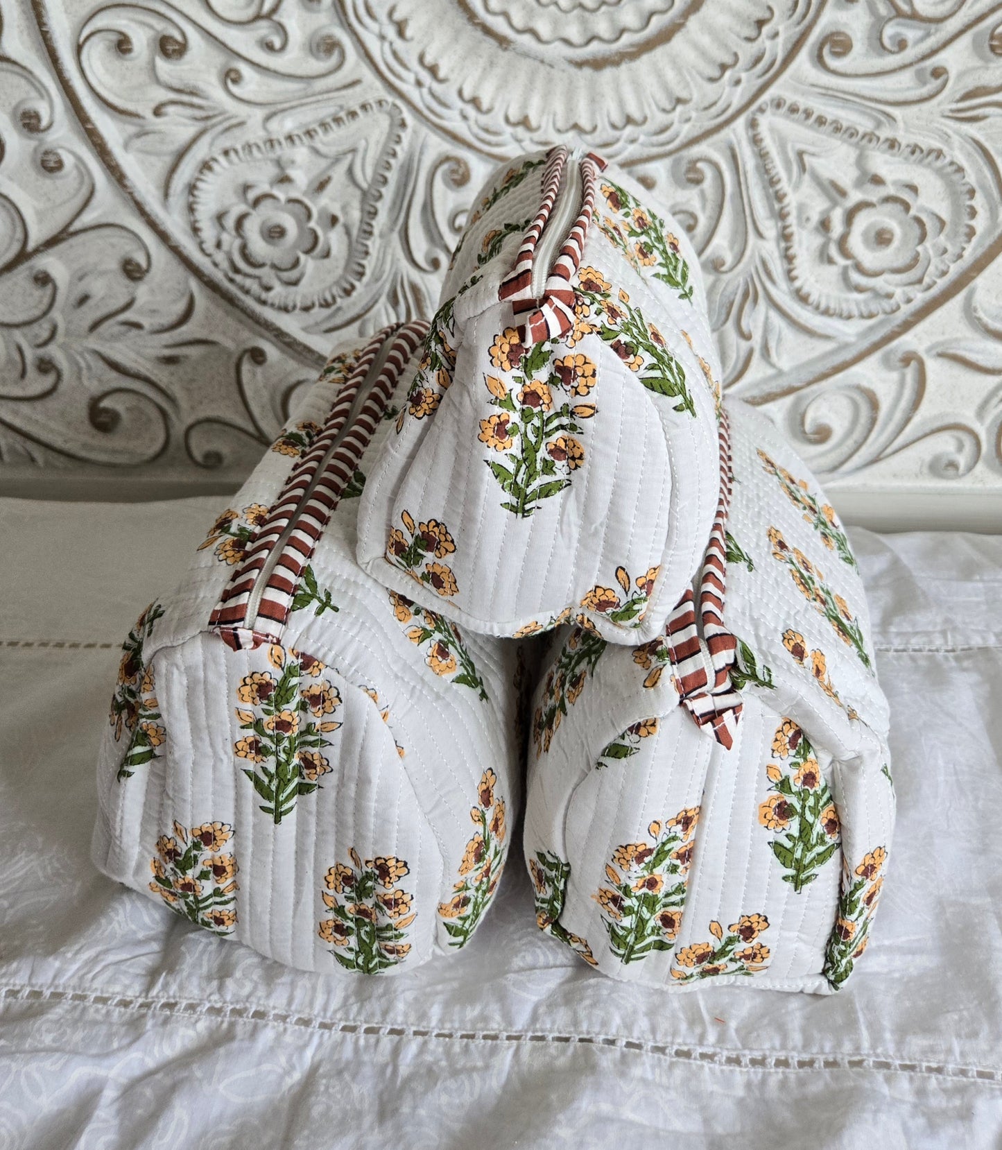 Wildflower Whisper Quilted Pouch Set