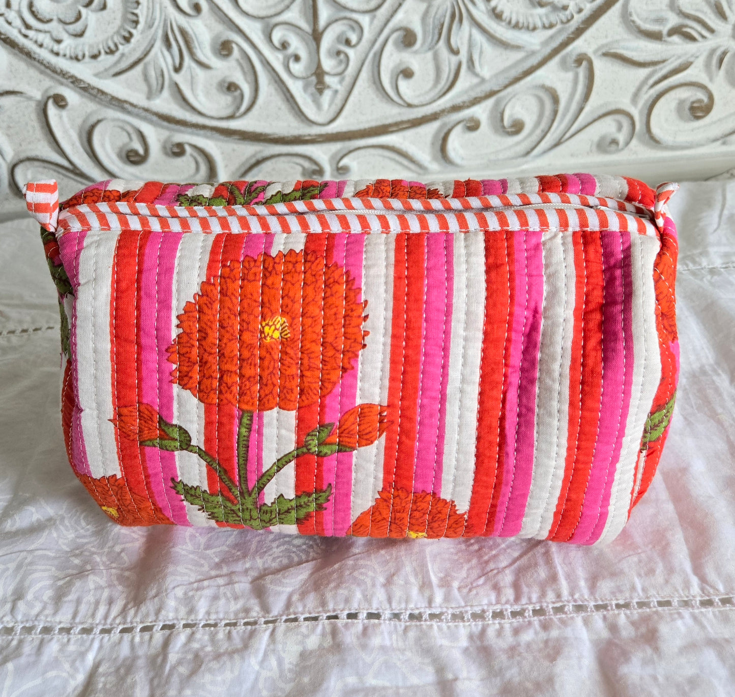 Carnival Bloom Quilted Pouch Set
