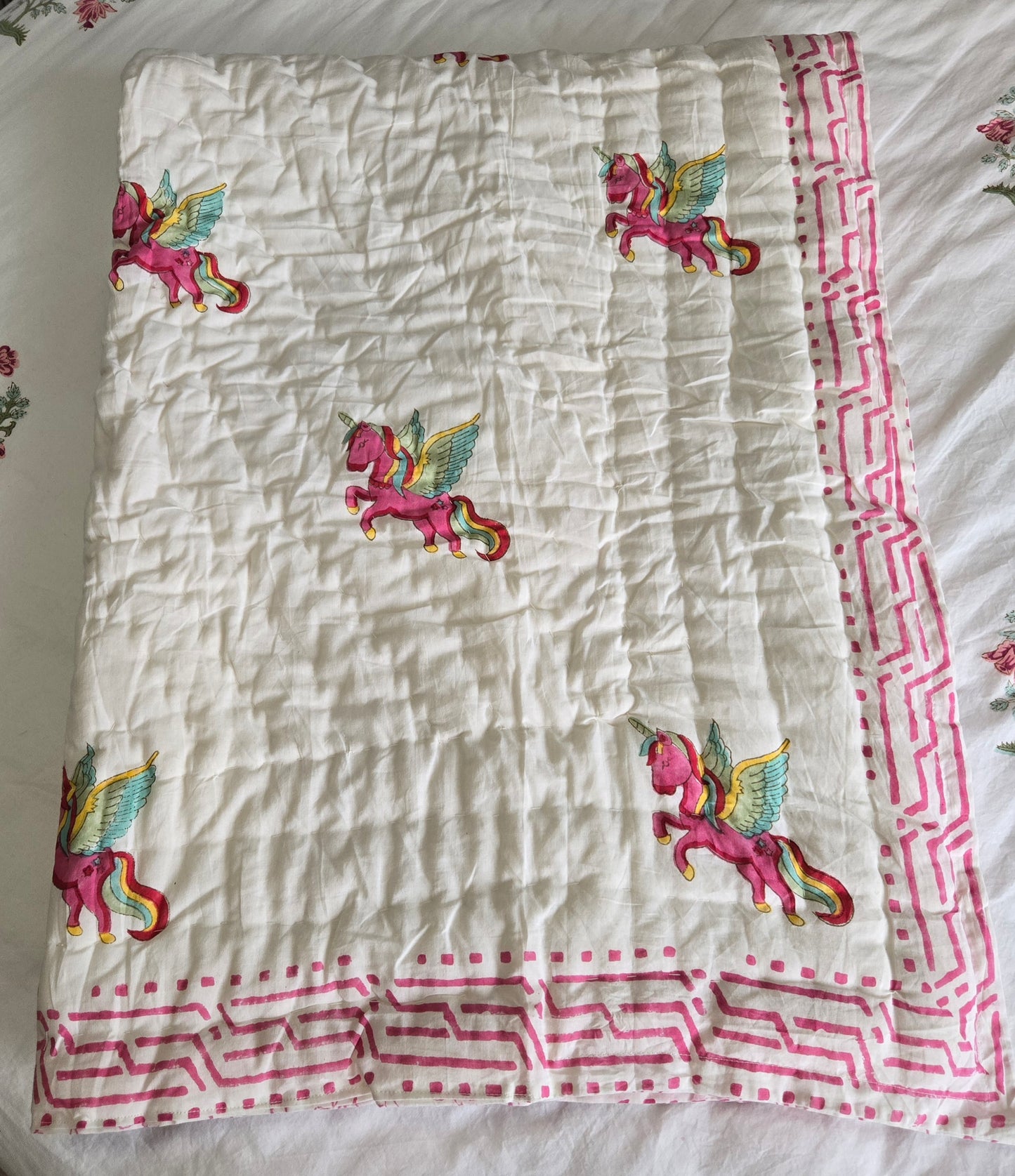 Rainbow Unicorn Reversible Quilt