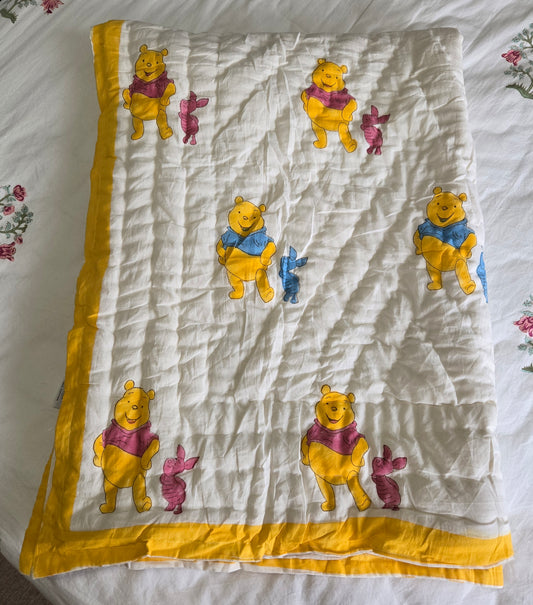 Winnie & Piglet Reversible Quilt