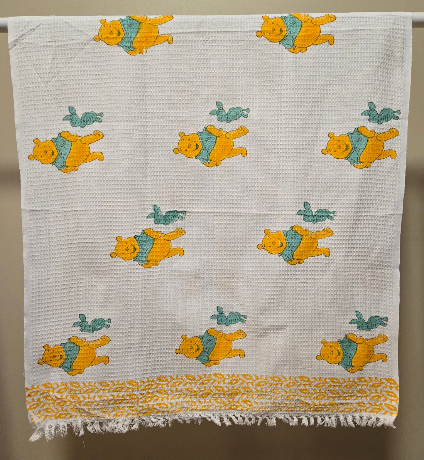 Kids Waffle Cotton Towel - Pooh & Piglet