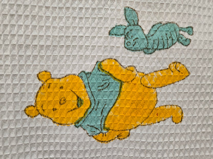 Kids Waffle Cotton Towel - Pooh & Piglet