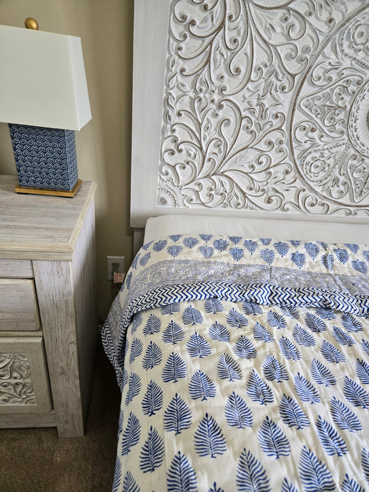 Indigo Grove Quilt - Twin Size
