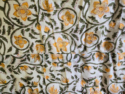 Saffron Bloom Reversible Quilt - Twin Size