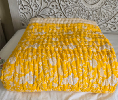 Sunkissed Meadow Reversible Quilt  - Queen Size