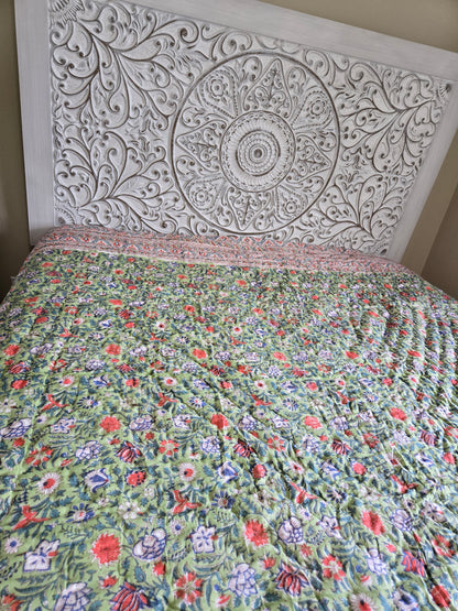 Garden Reverie - King Size Reversible Quilt
