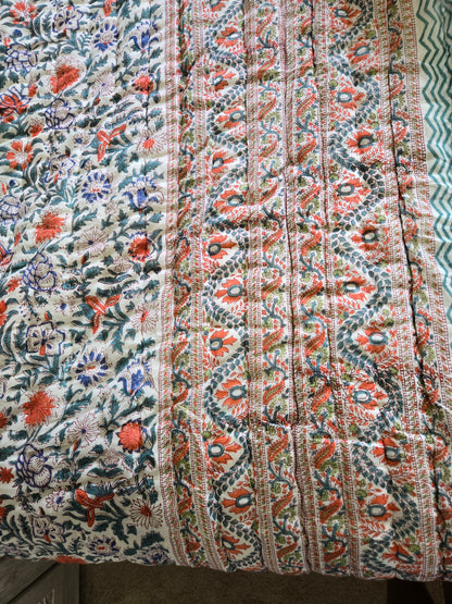 Garden Reverie - King Size Reversible Quilt