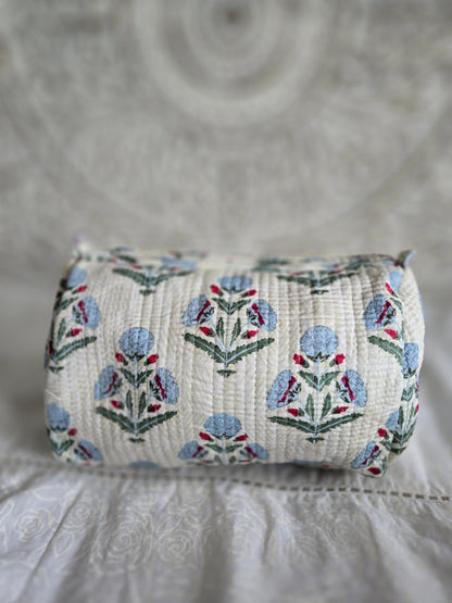 Frosted Bloom Quilted Pouch Set