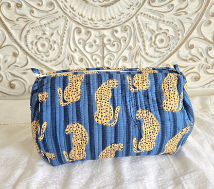 Cheetah Chase Quilted Pouch Set
