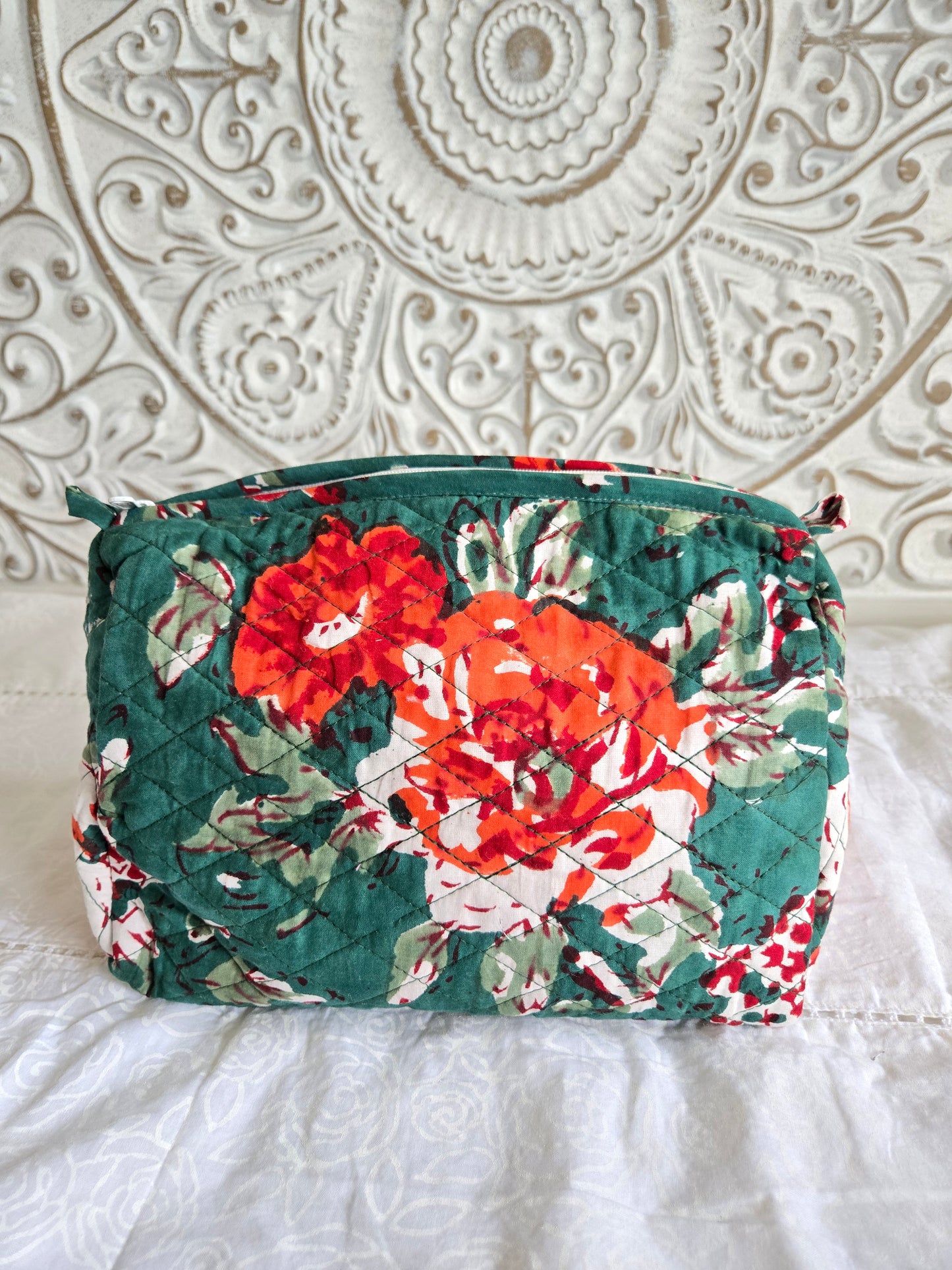 Scarlet Forest Quilted Pouch Set