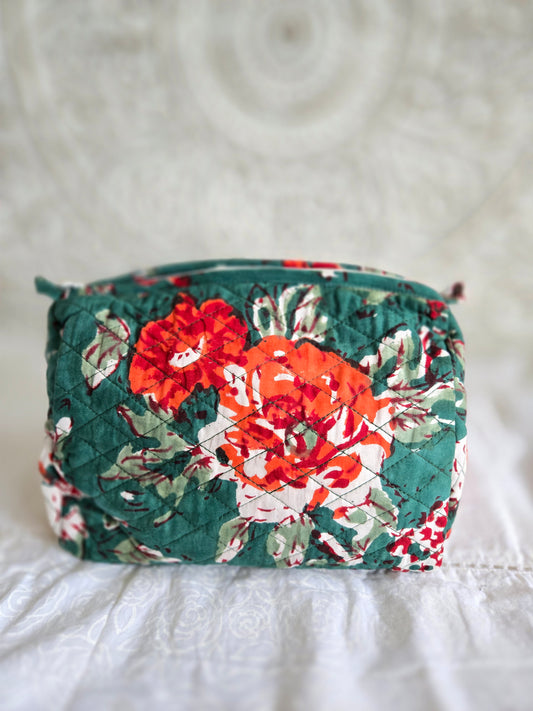 Scarlet Forest Quilted Pouch Set