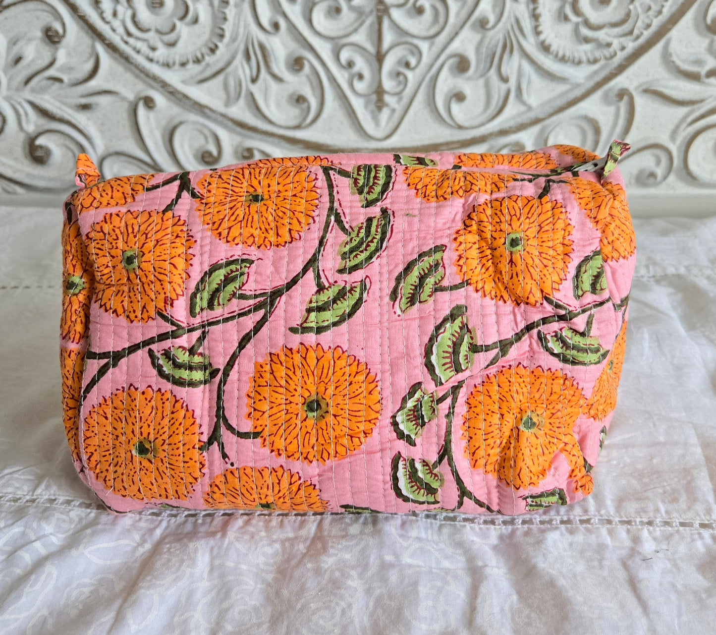 Sunburst Garden Quilted Pouch Set