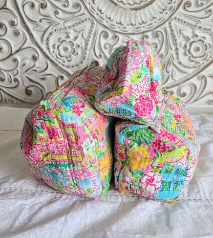 Island Carnival Quilted Pouch Set