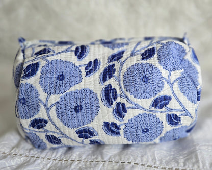 Bluebell Breeze Quilted Pouch Set
