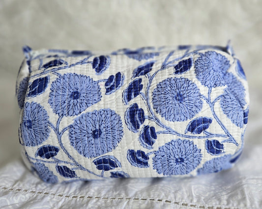 Bluebell Breeze Quilted Pouch Set