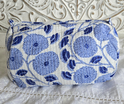 Bluebell Breeze Quilted Pouch Set
