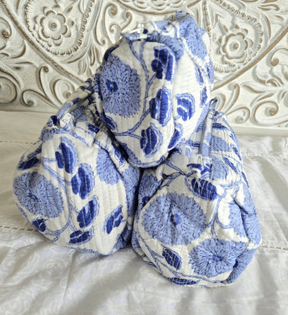 Bluebell Breeze Quilted Pouch Set