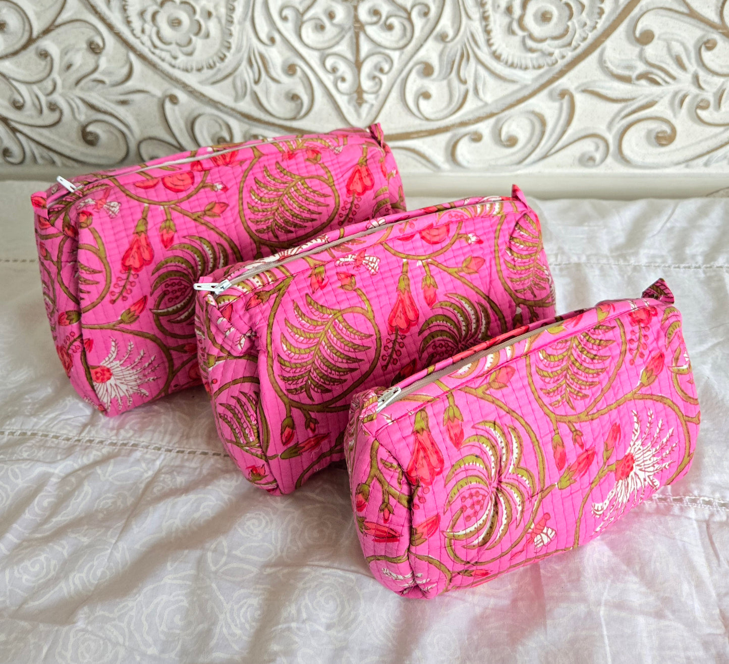 Rani Garden Quilted Pouch Set