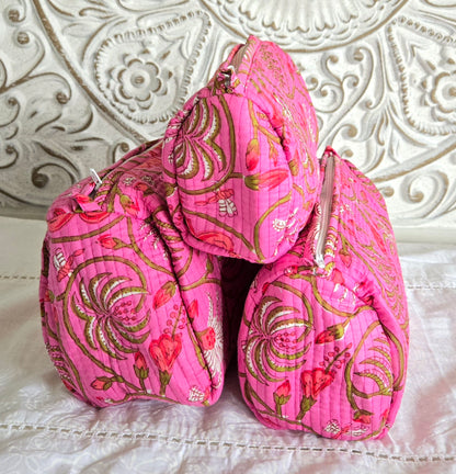 Rani Garden Quilted Pouch Set