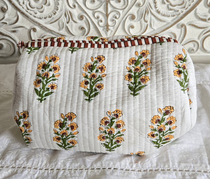 Wildflower Whisper Quilted Pouch Set