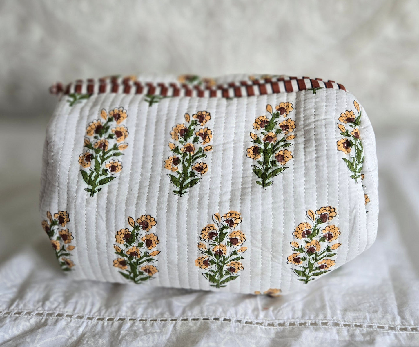 Wildflower Whisper Quilted Pouch Set