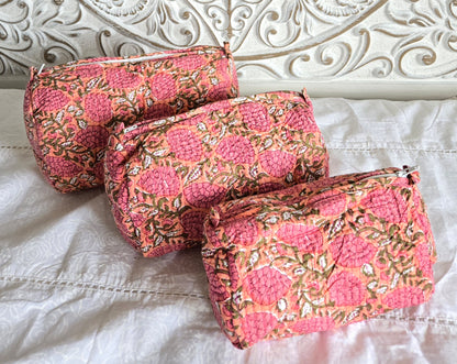 Marigold Meadow Quilted Pouch Set