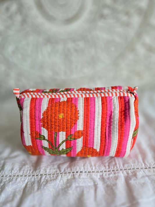 Carnival Bloom Quilted Pouch Set