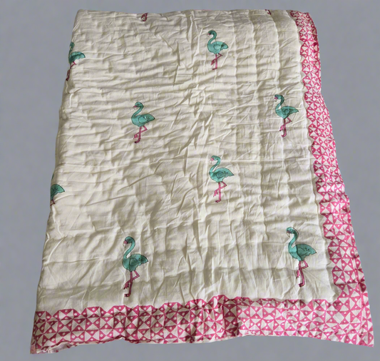 Flamingo Parade Reversible Quilts