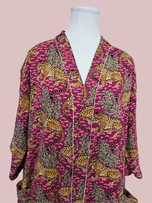 Wildberry Jungle - Waffle Cotton Robe