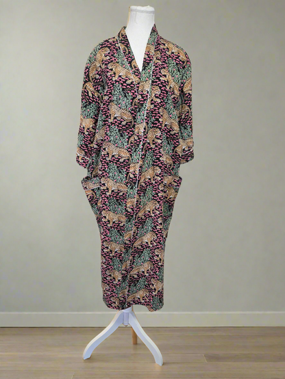 Midnight Safari – Cotton Waffle Robe