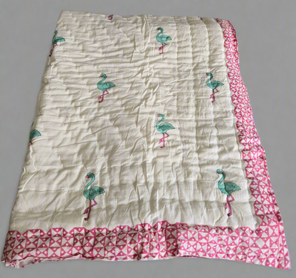 Flamingo Parade Reversible Quilts