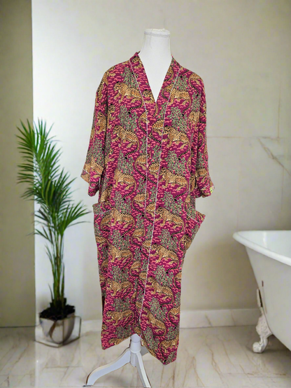 Wildberry Jungle - Waffle Cotton Robe