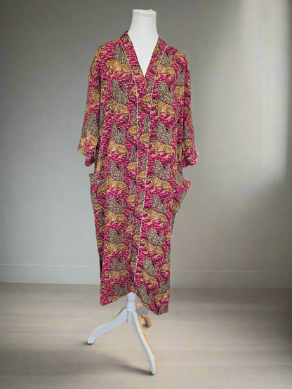 Wildberry Jungle - Waffle Cotton Robe