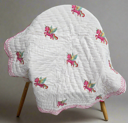 Rainbow Unicorn Reversible Quilt