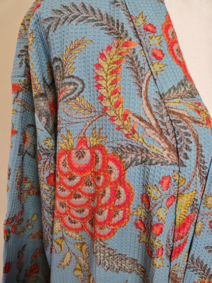 Sky Garden- Cotton Waffle Robe