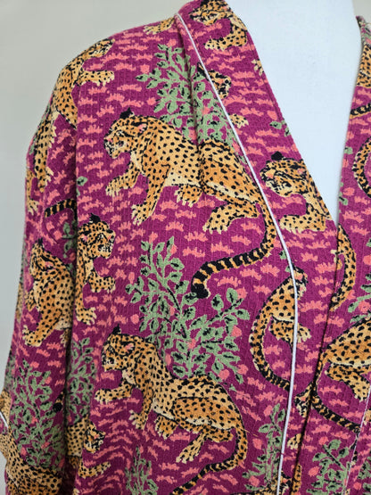 Wildberry Jungle - Waffle Cotton Robe