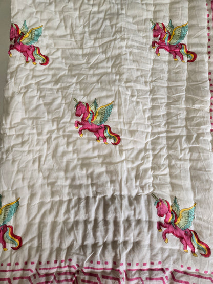 Rainbow Unicorn Reversible Quilt