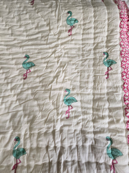 Flamingo Parade Reversible Quilts